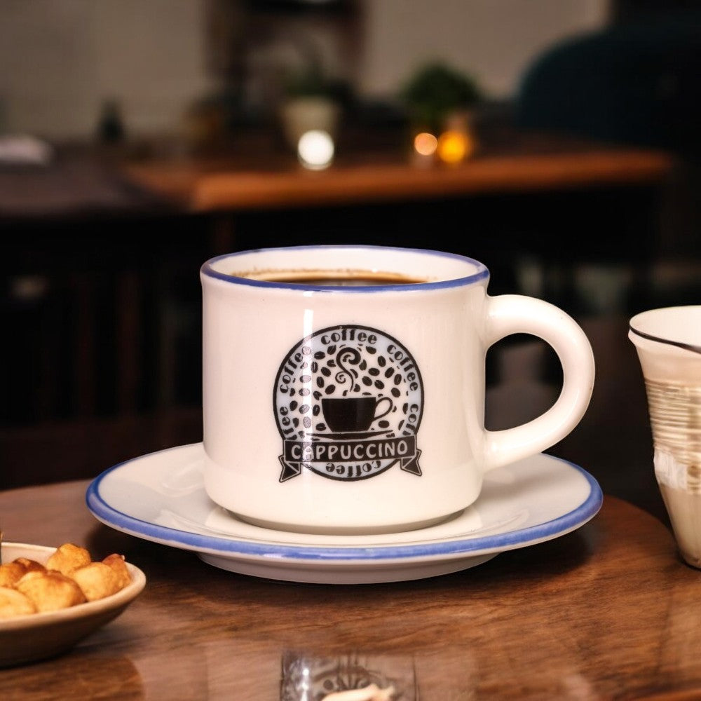 Cappuccino - Set di tazze da caffè in porcellana - Per 2 Persone